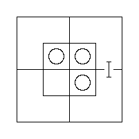 Diagram representing x m does not exist and all y prime are m prime