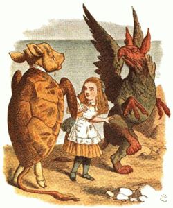 Alice, Gryphon, and Mock Turtle