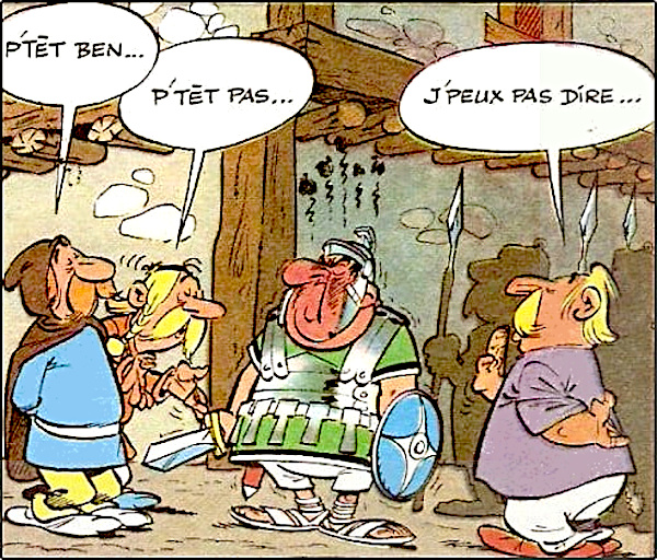 Maybe yes... Maybe no... I can't tell...

The panel can be found in 'Asterix et les Normands' by Goscinny and Uderzo.
(https://en.wikipedia.org/wiki/Asterix_and_the_Normans)