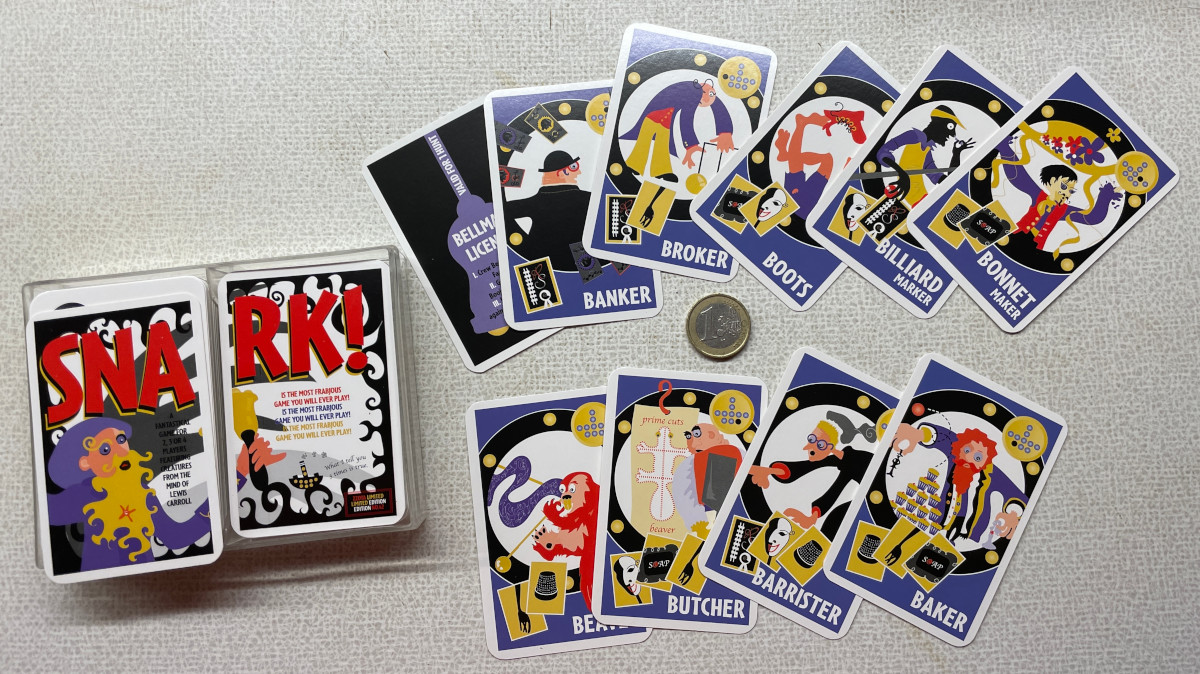 Some cards of SNARK!
※ Rules (1985): Jeremy Jexon Secker
※ Design (2006): Xanna Eve Chown

http://snark.games